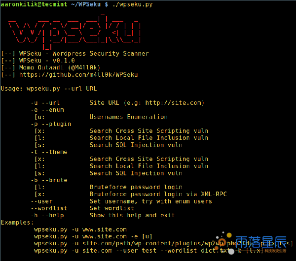 WPSeku WordPress 漏洞扫描帮助