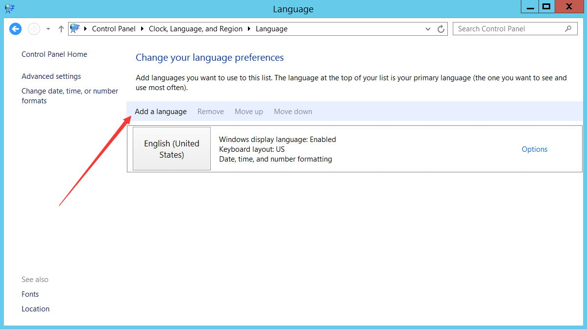 汉化Windows Server 2012系统，安装中文语言